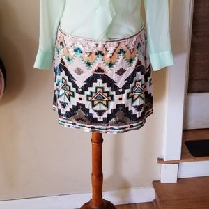 Express sequin mini skirt
